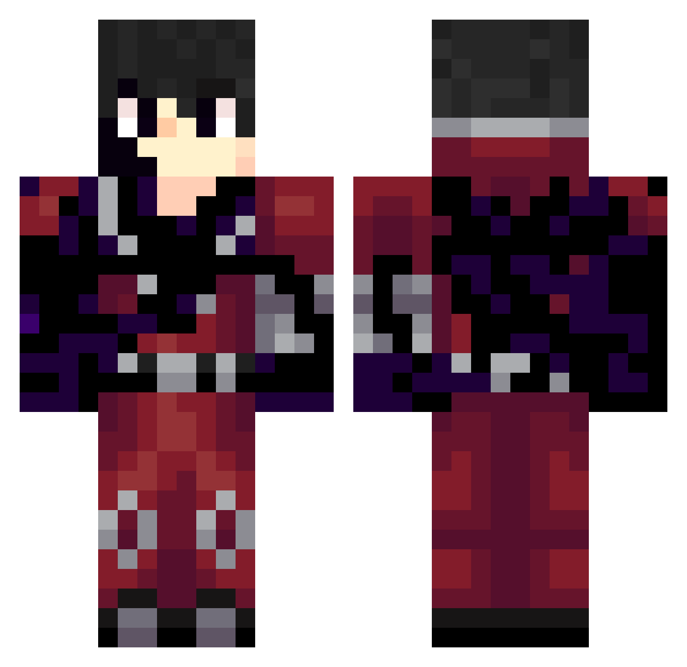 leet_onion Minecraft skin, front and back view