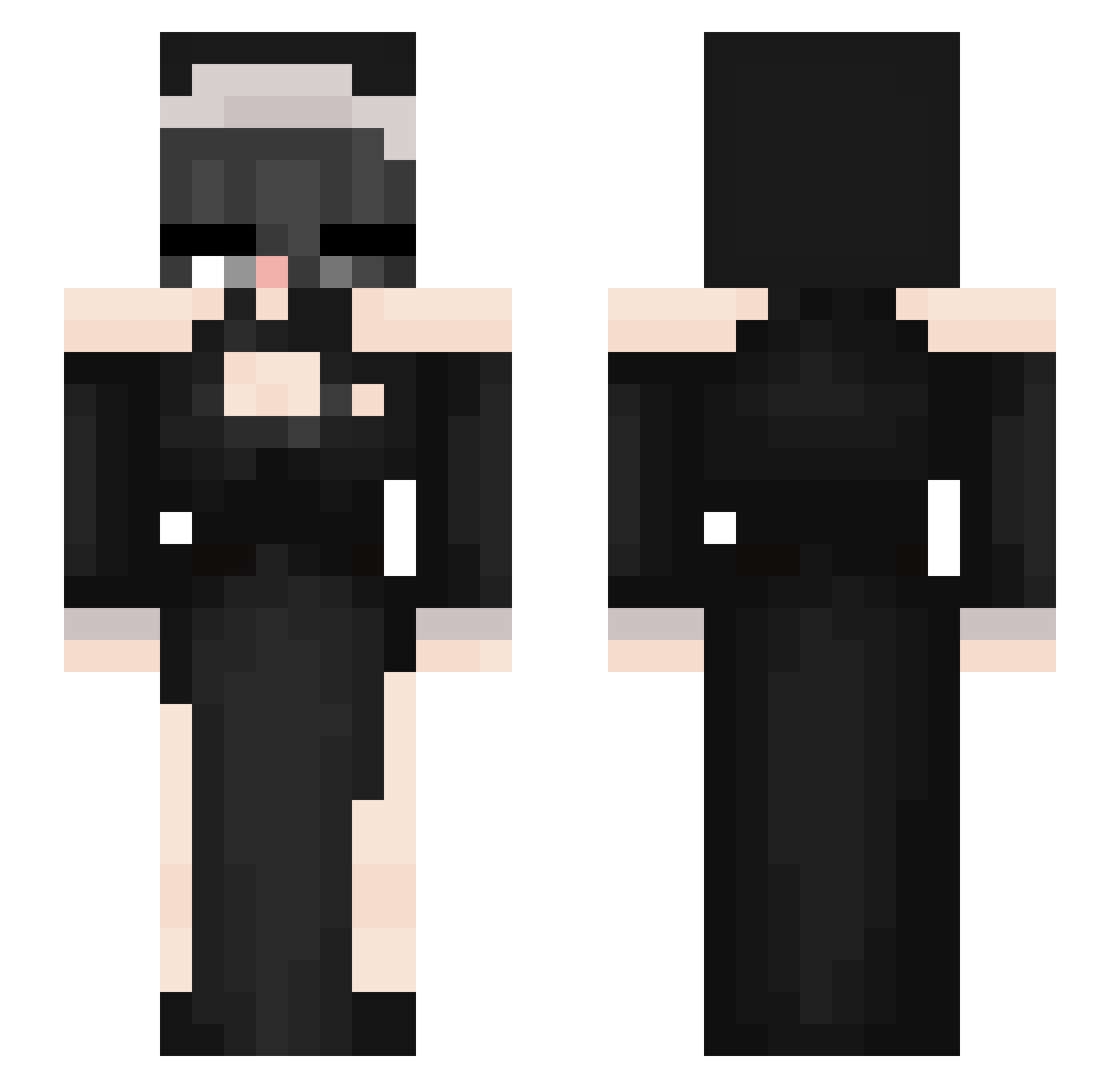 ALEXNOBEER Minecraft skin, front and back view