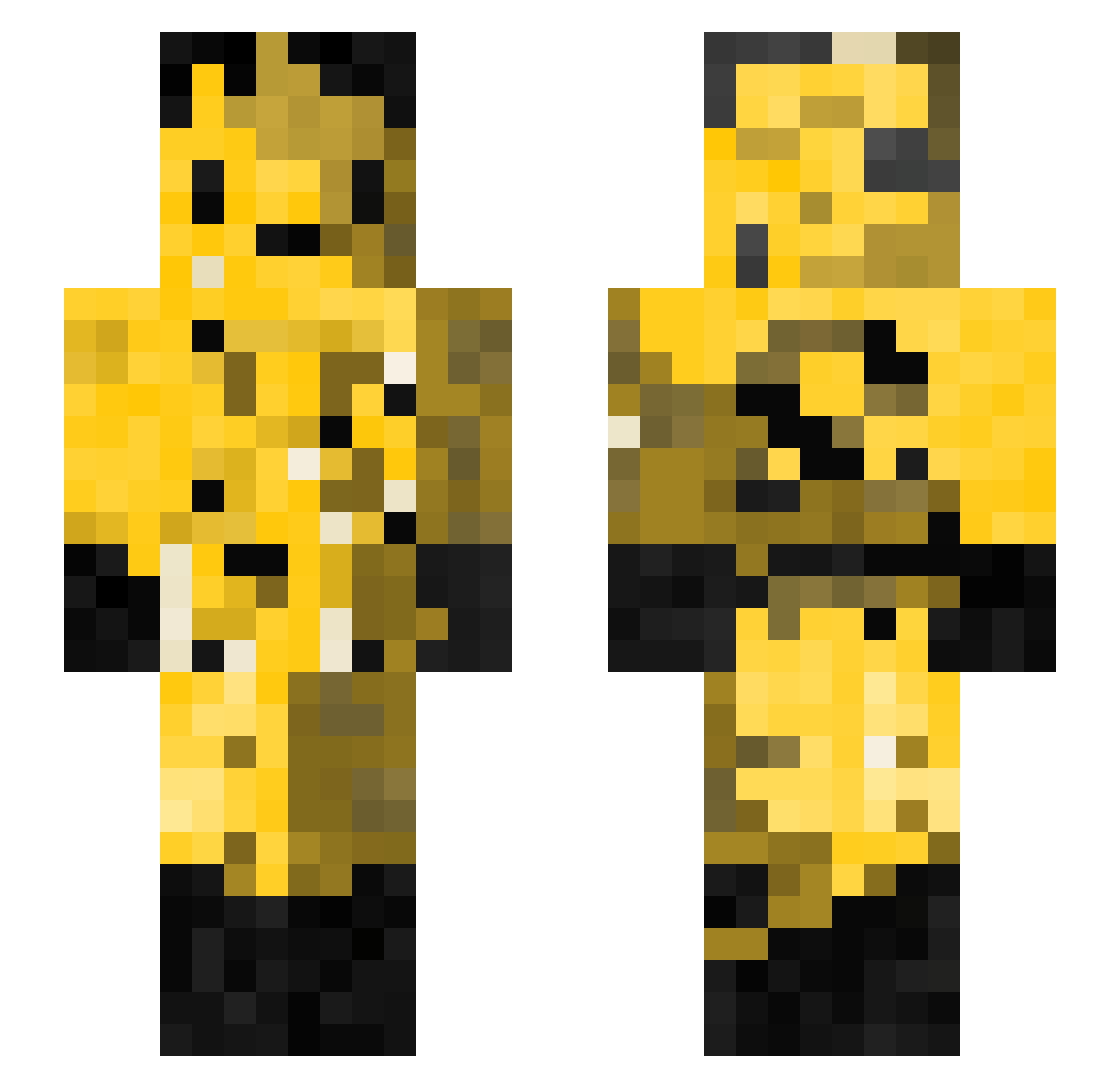 DingleBerries0o Minecraft skin, front and back view