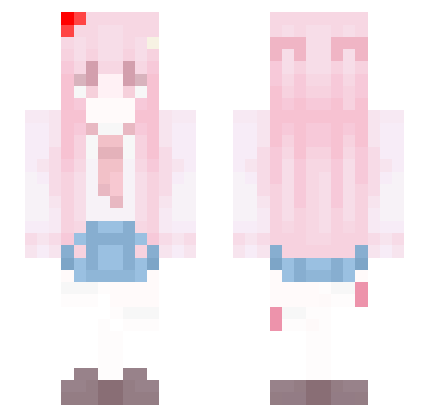 FenDoels Minecraft skin, front and back view