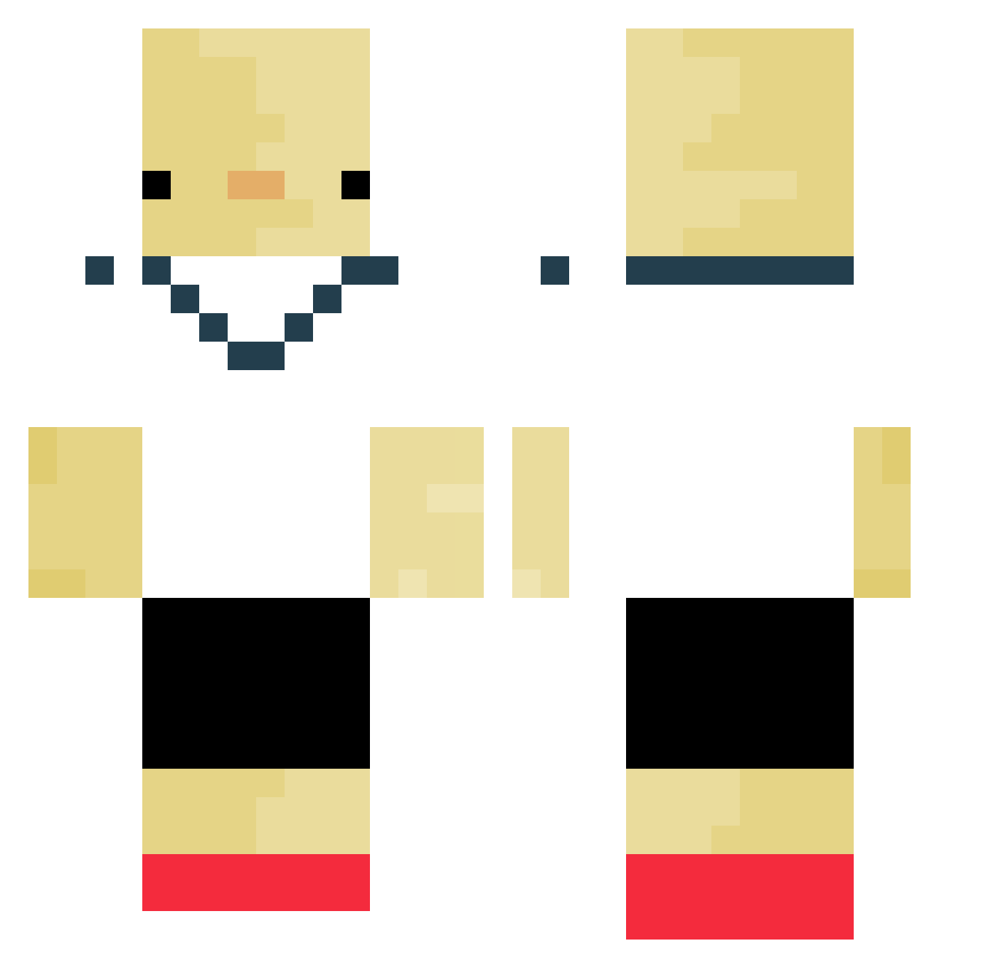 stiepa Minecraft skin, front and back view