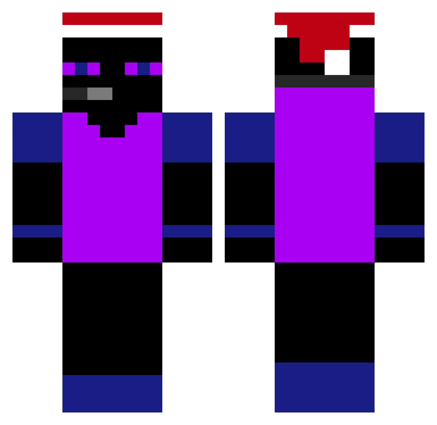 reaperrunex Minecraft skin, front and back view