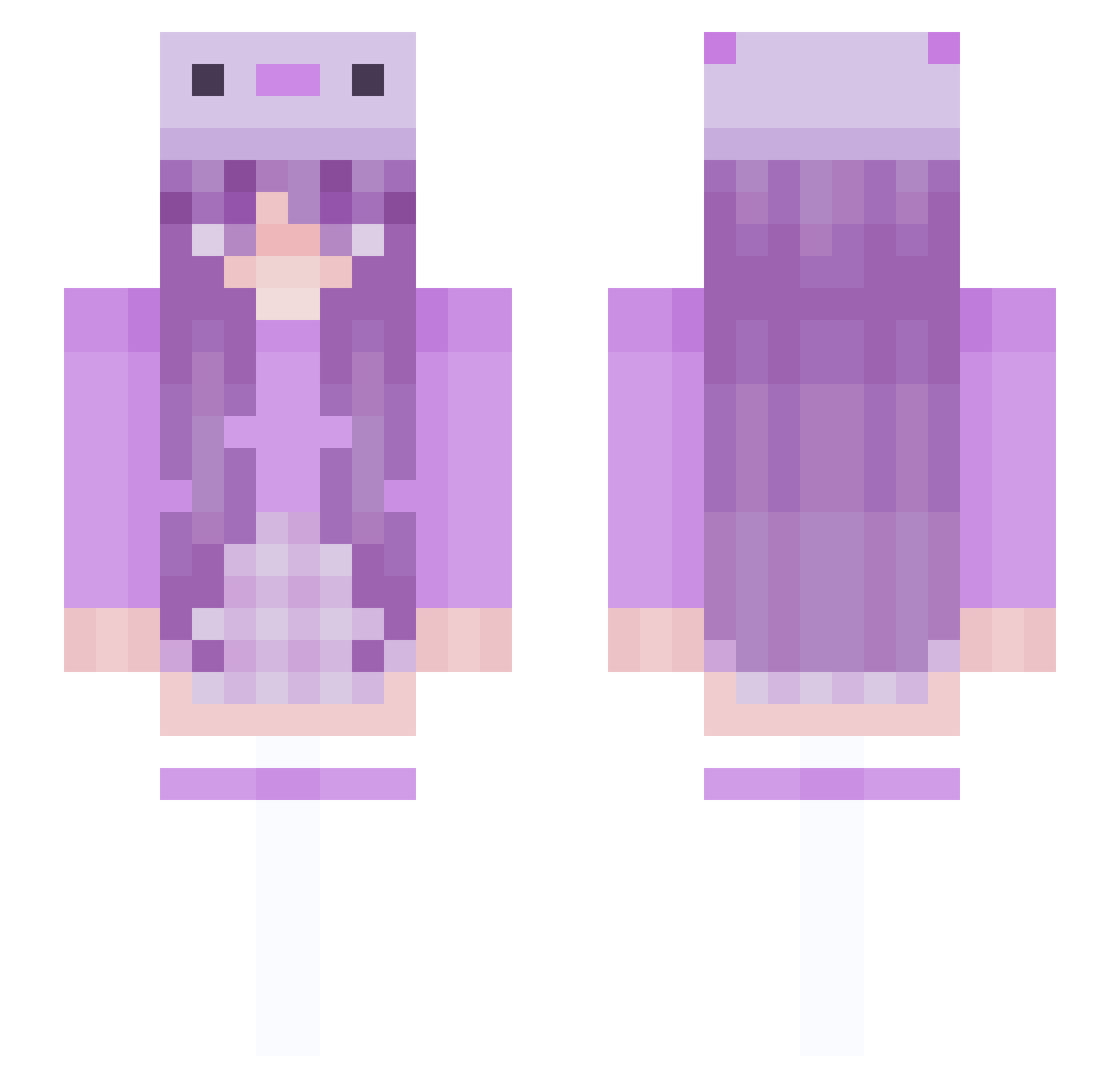 Mattyatti Minecraft skin, front and back view