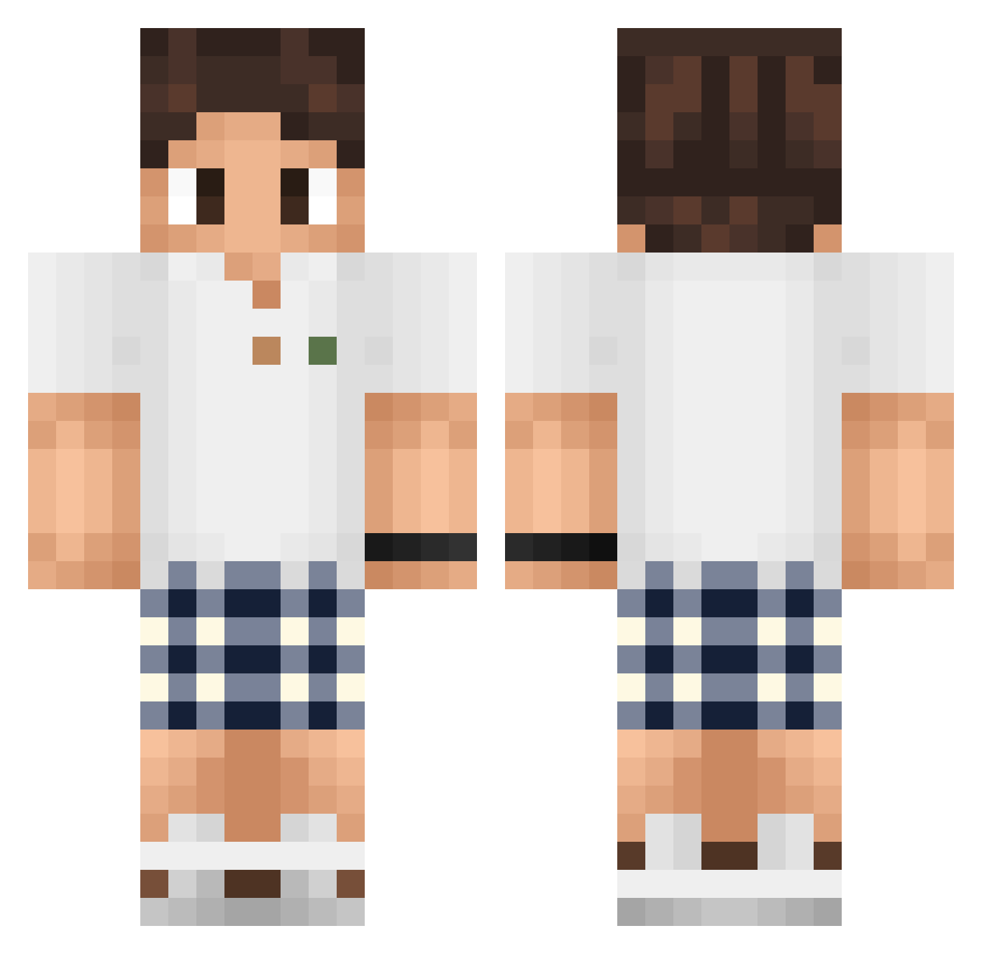 BlueberryLT Minecraft skin, front and back view
