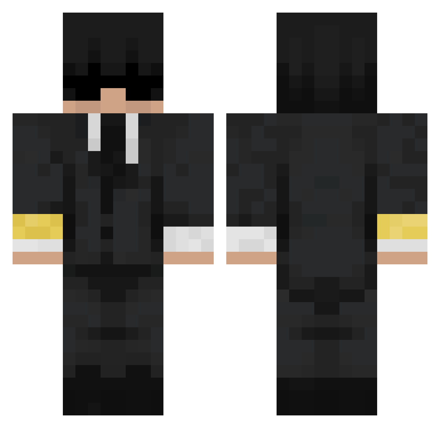 wantedm7 Minecraft skin, front and back view