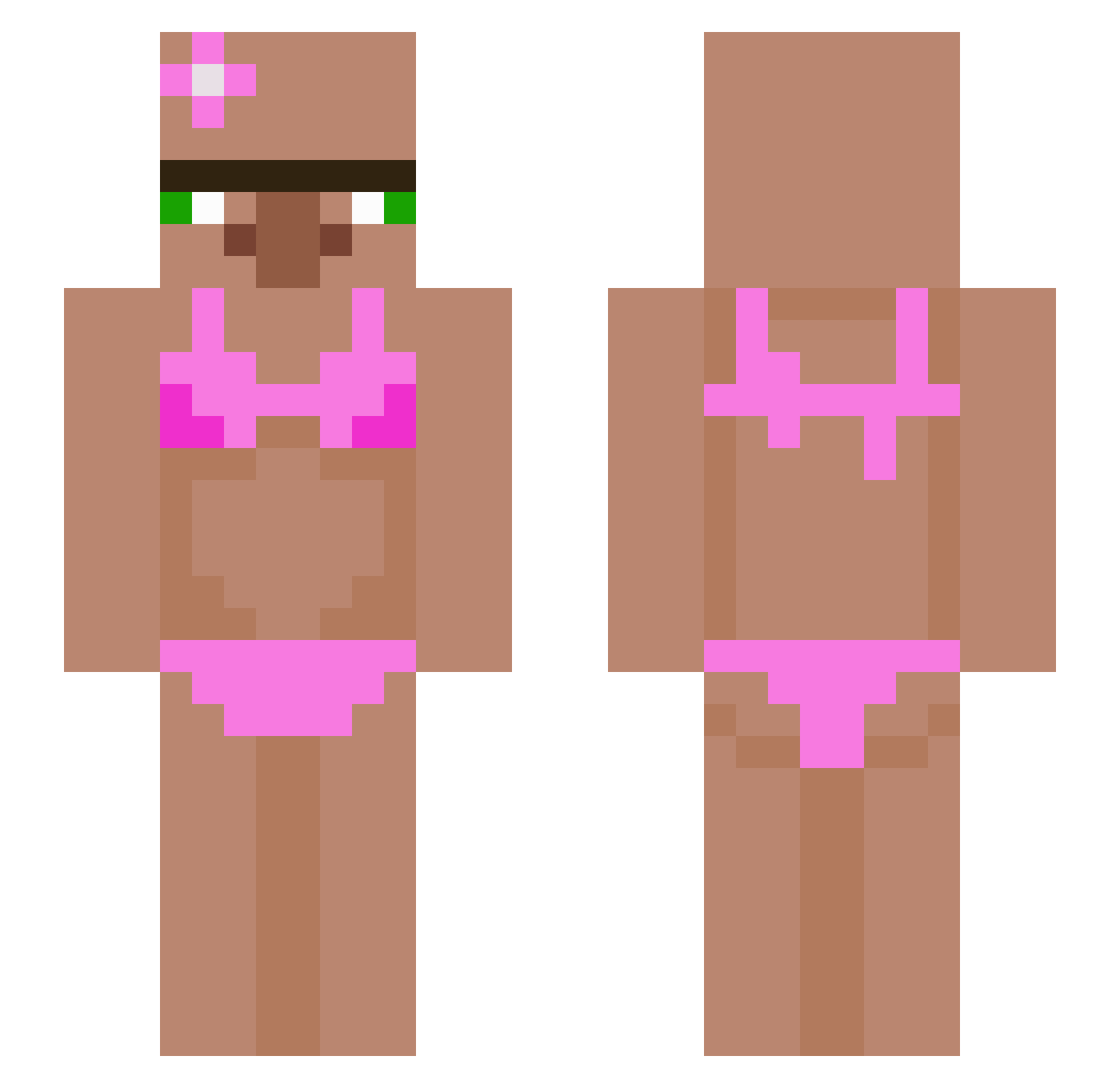 yaboivivian Minecraft skin, front and back view