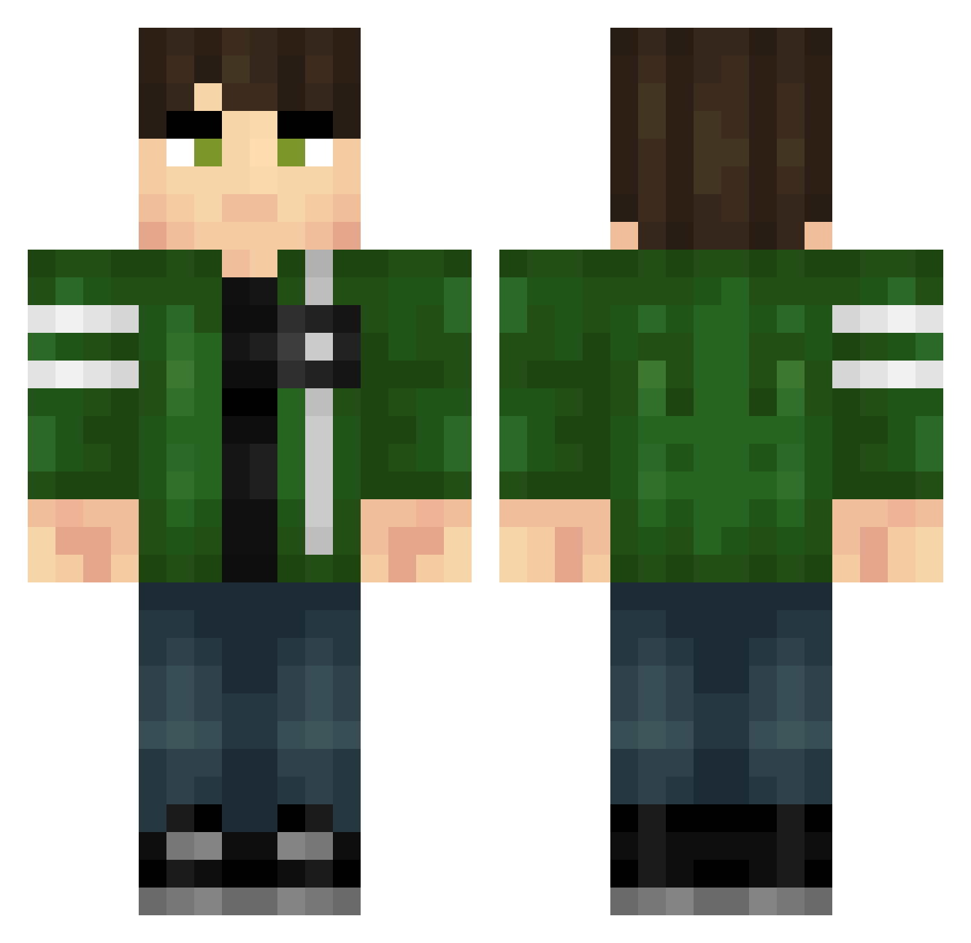 KryoGenesis_ Minecraft skin, front and back view