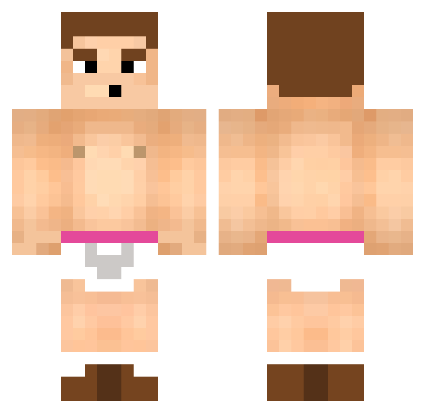 Barcelona Minecraft skin, front and back view