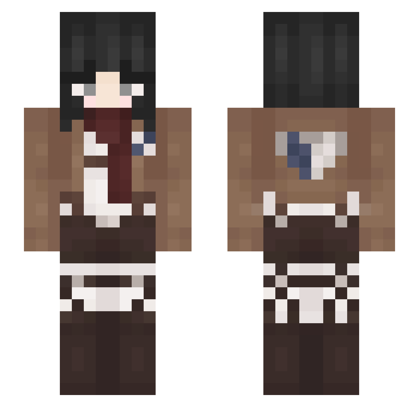 oofylol Minecraft skin, front and back view