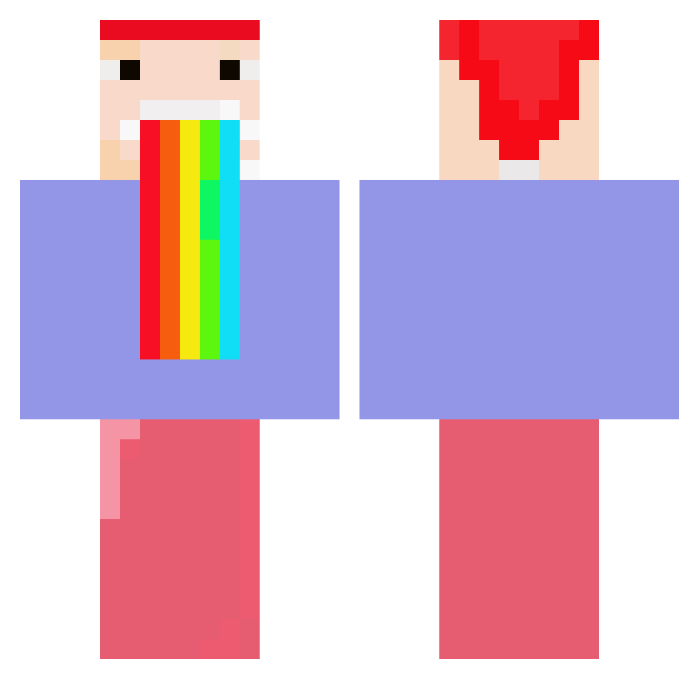 k1ttyk4tk4t Minecraft skin, front and back view