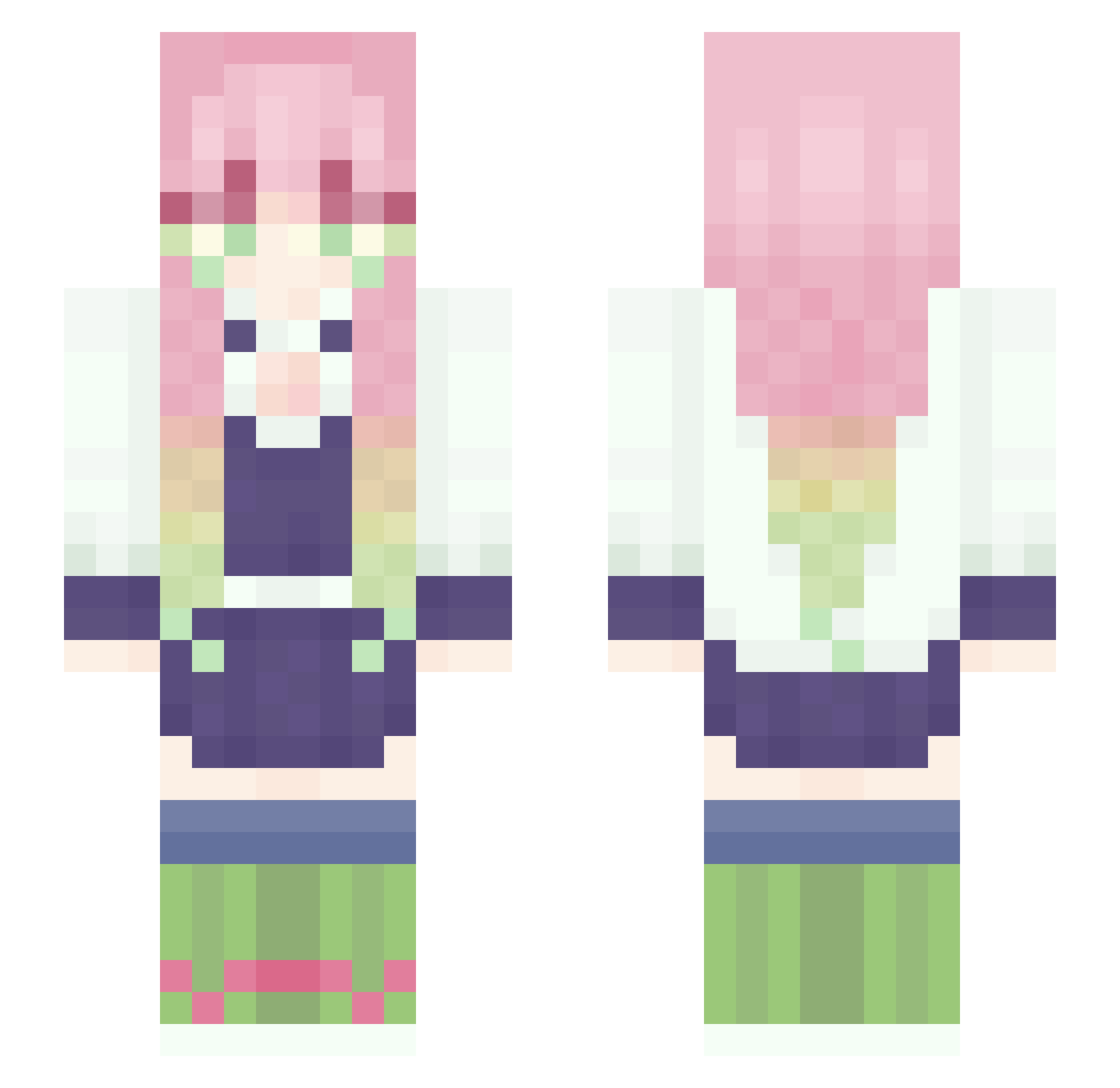 mycatgoober Minecraft skin, front and back view
