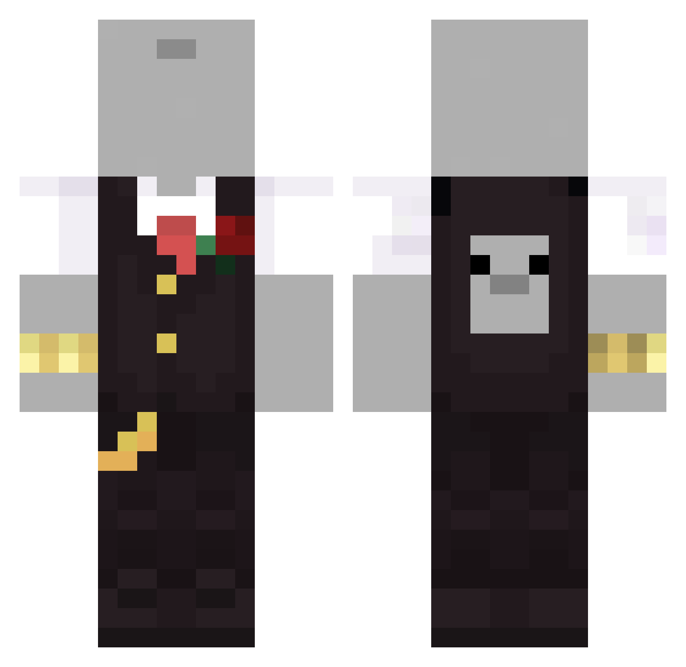 Kkenny_k Minecraft skin, front and back view