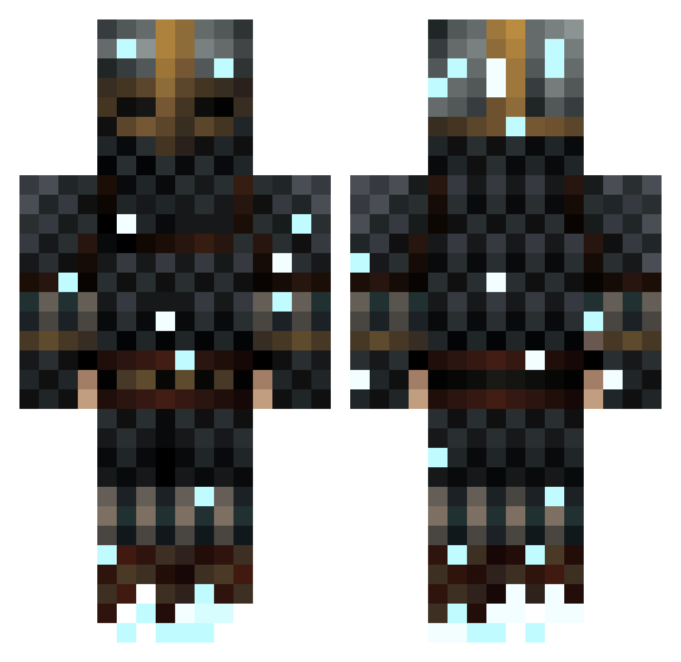 N00B_1090 Minecraft skin, front and back view