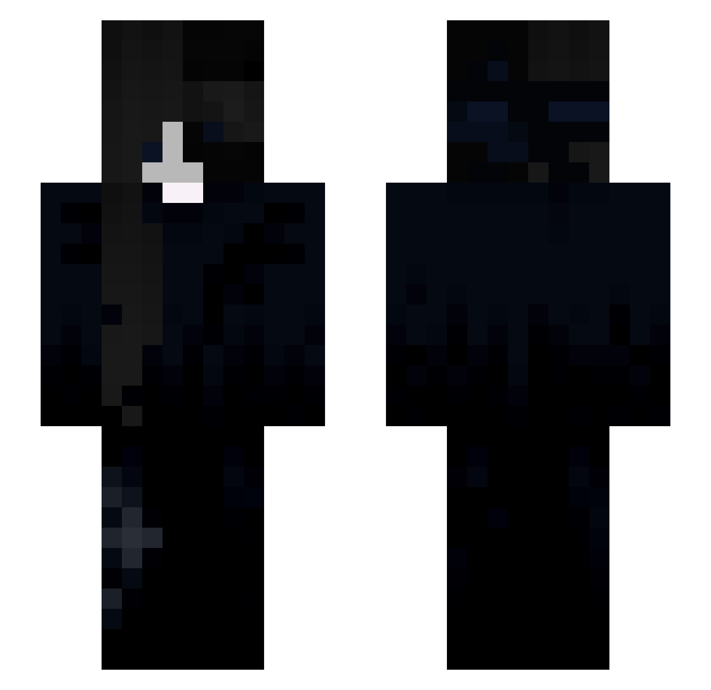 N1ZU Minecraft skin, front and back view