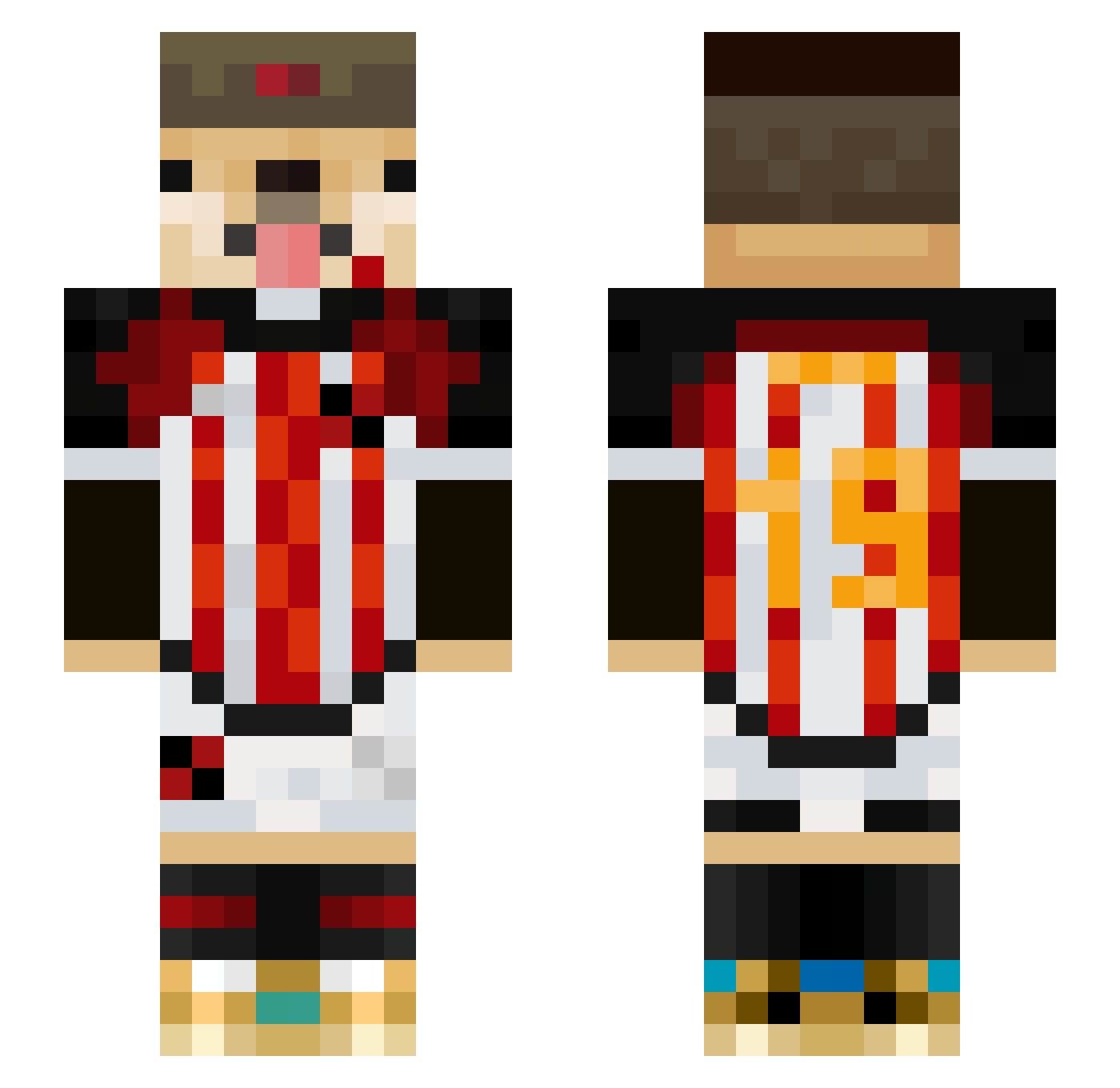 N1ki19 Minecraft skin, front and back view