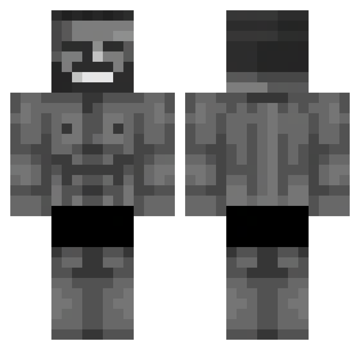 Kruza1902 Minecraft skin, front and back view