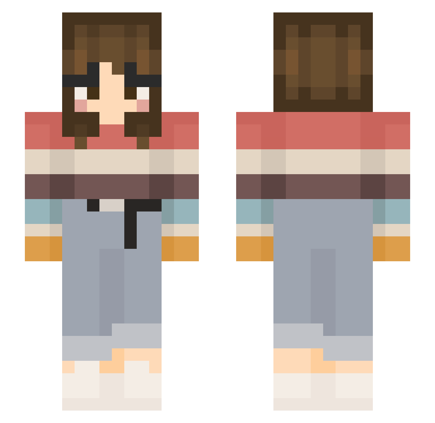 arlyne Minecraft skin, front and back view