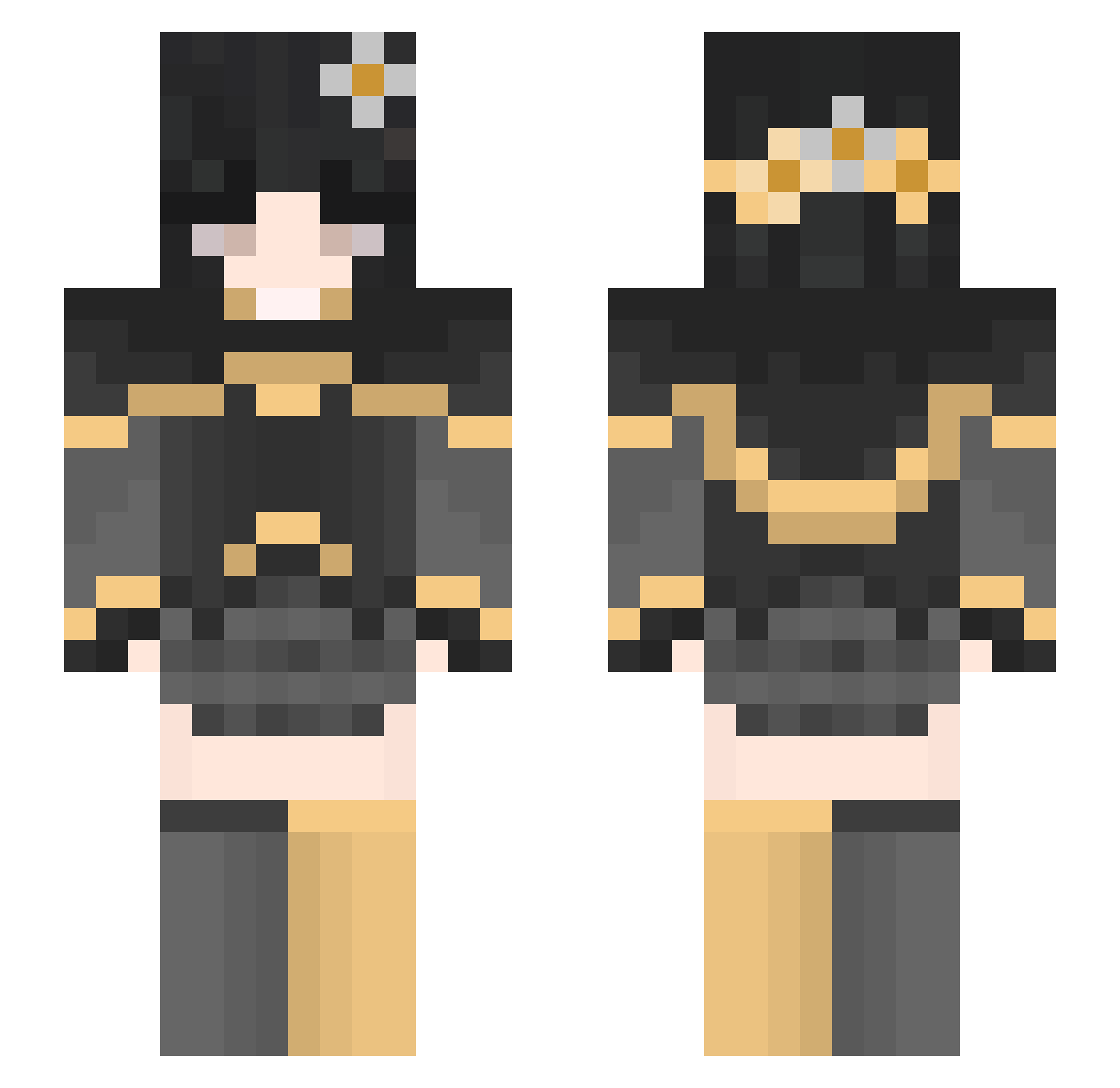 Myuuuu_ Minecraft skin, front and back view