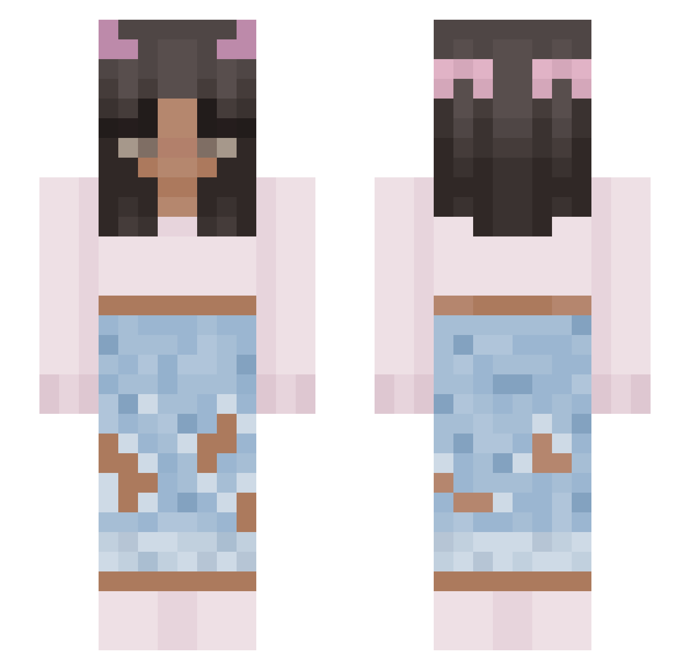 Daesuh_0 Minecraft skin, front and back view