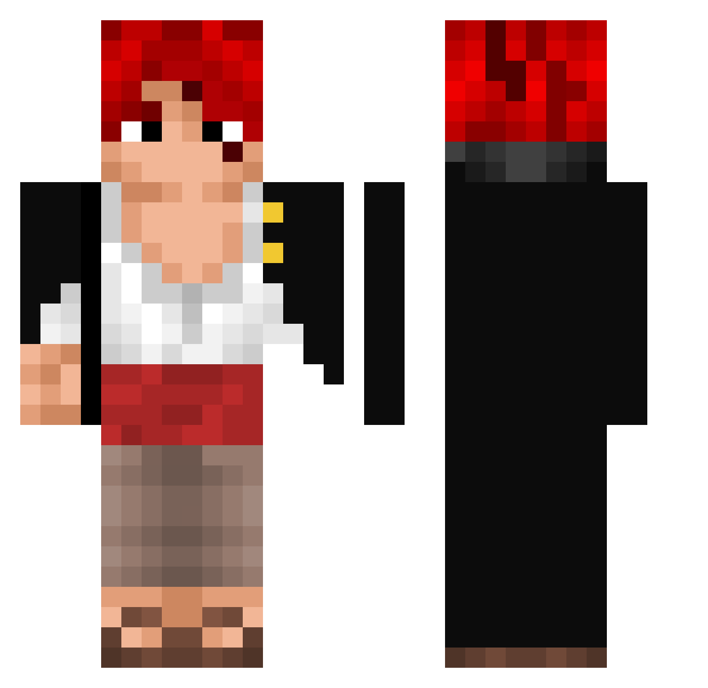 eve_legitz69 Minecraft skin, front and back view