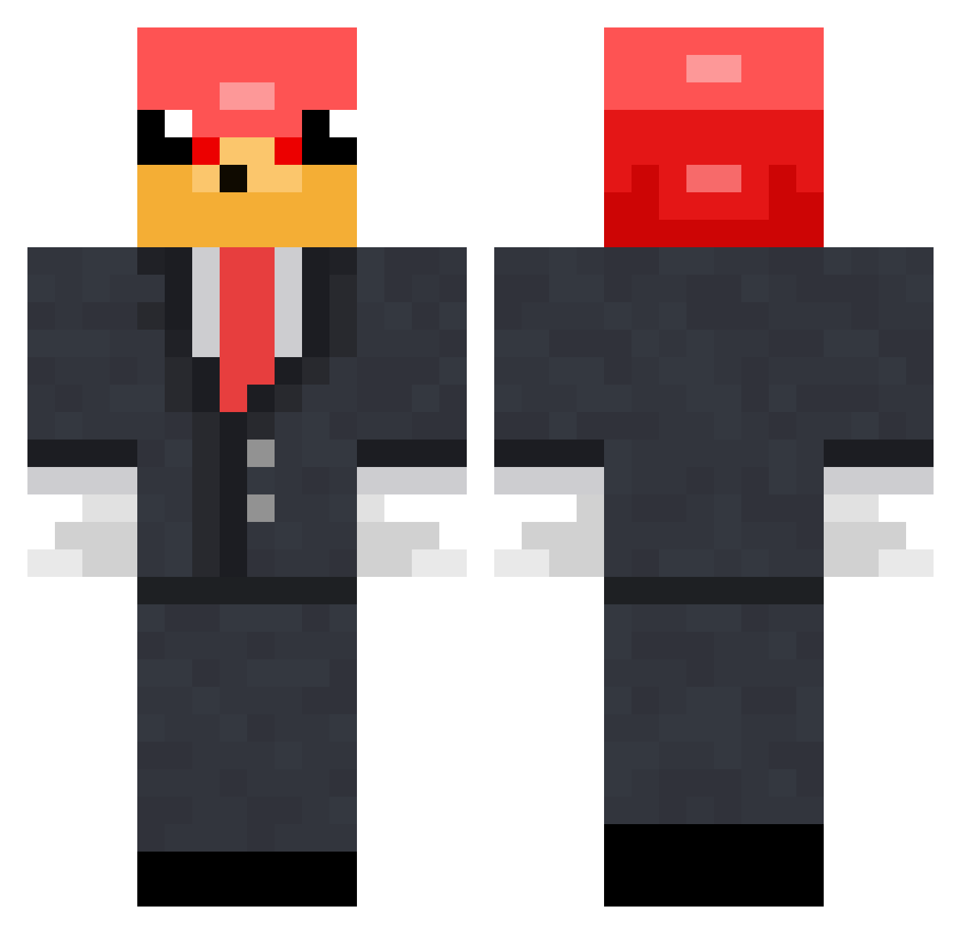 GJGKL Minecraft skin, front and back view