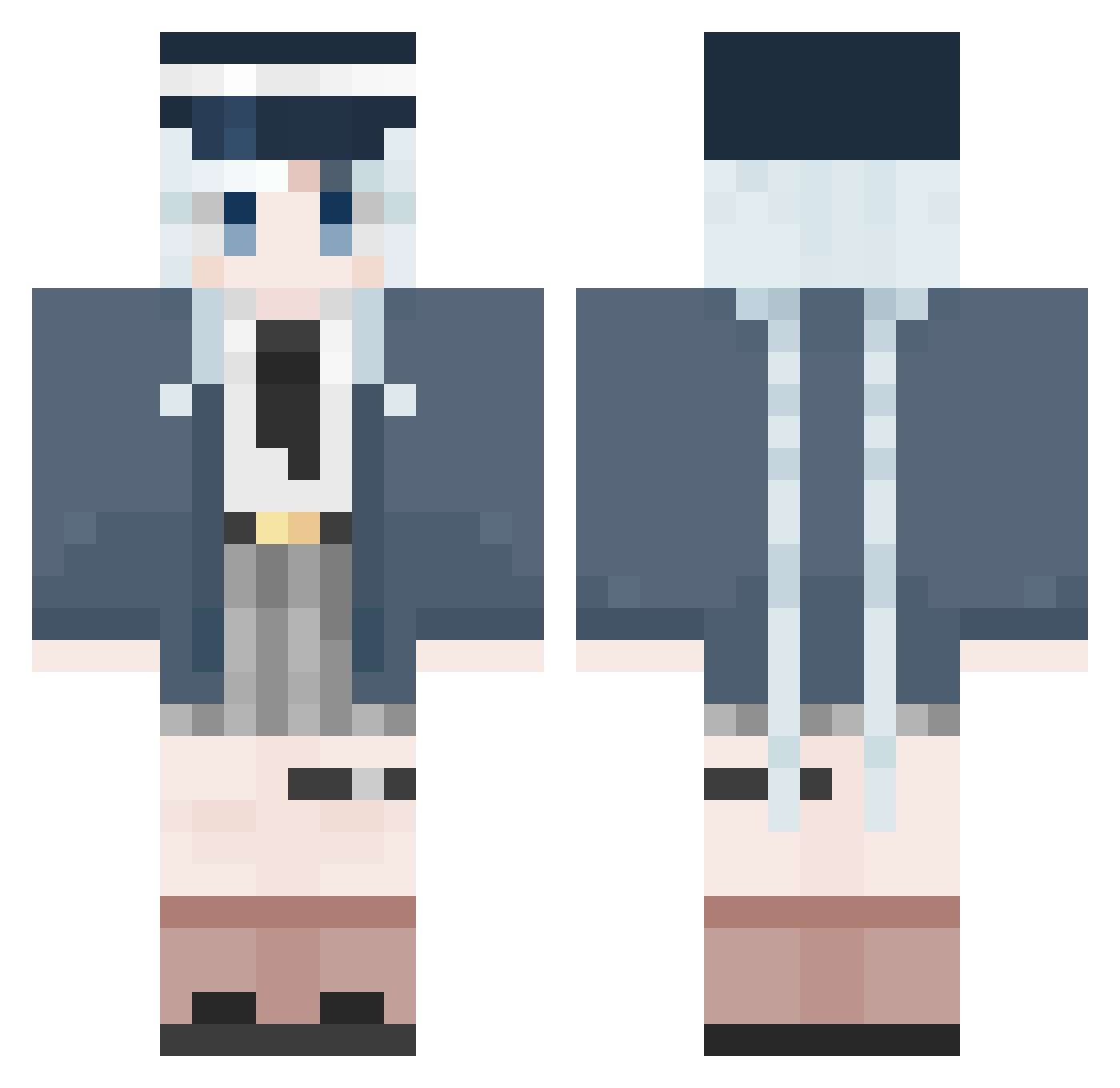 slo4 Minecraft skin, front and back view