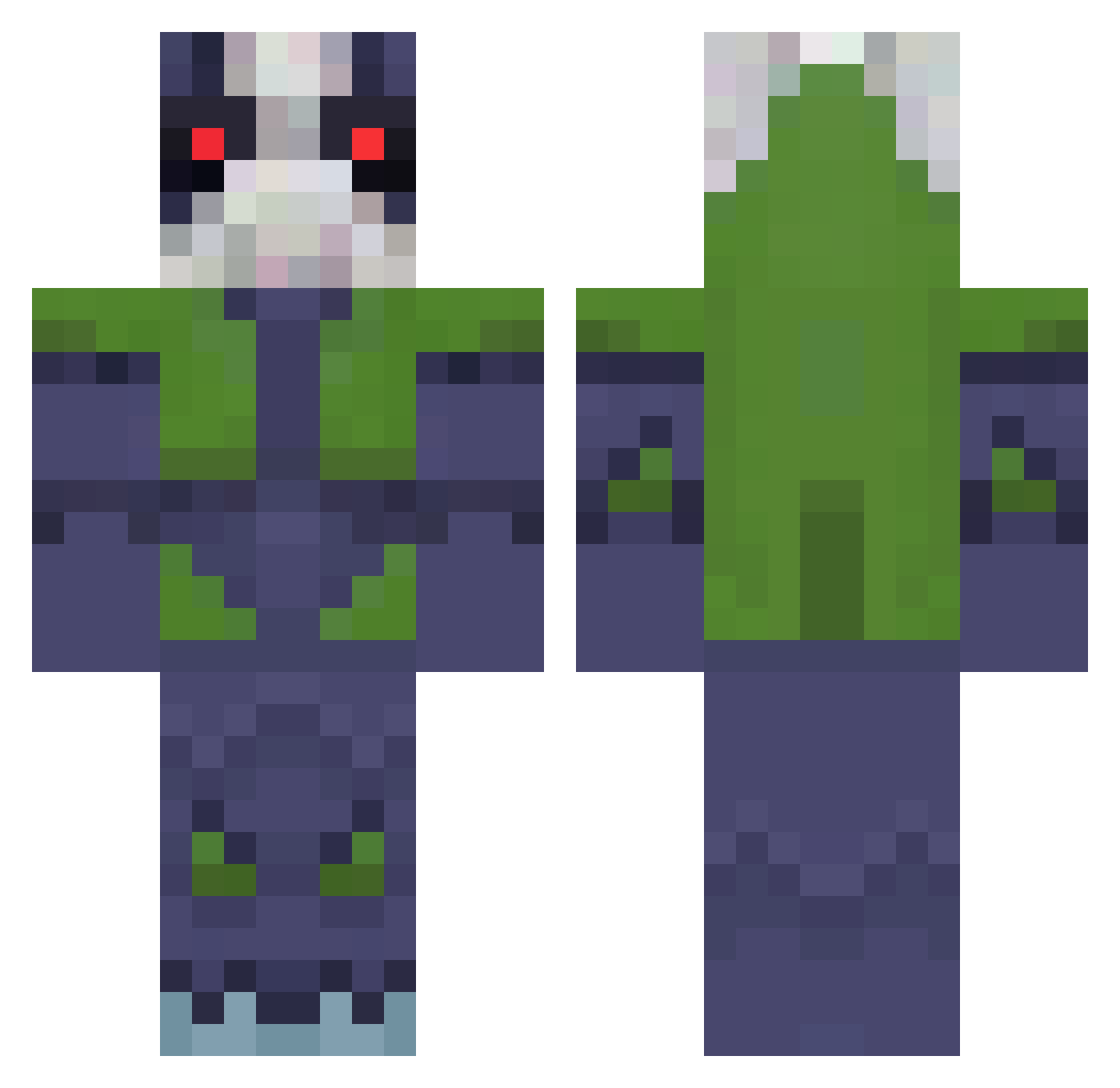 B282 Minecraft skin, front and back view