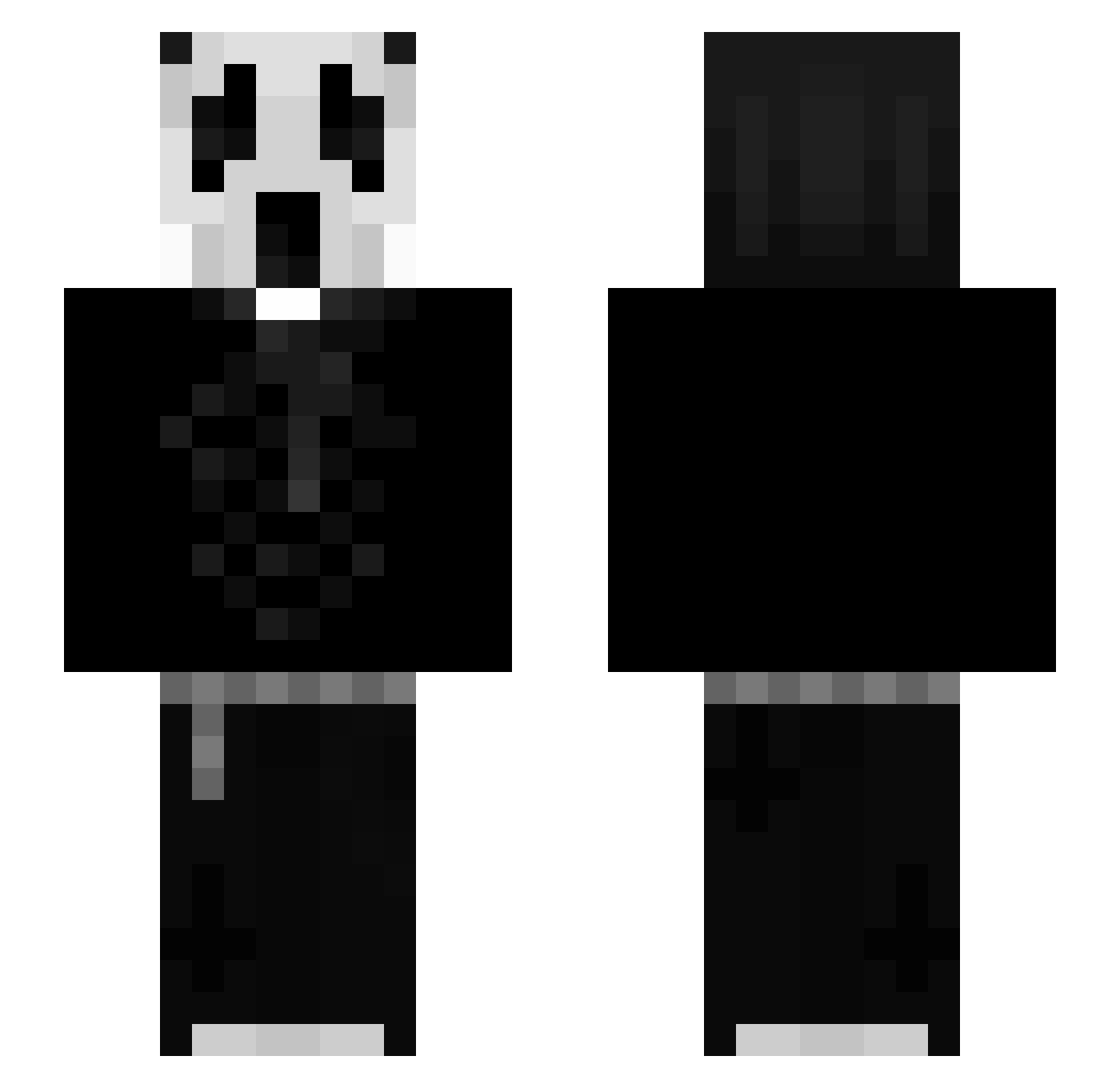 ItzSpiritech Minecraft skin, front and back view