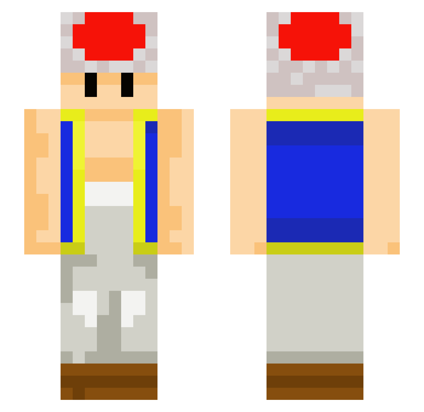 nvr2gay4zai Minecraft skin, front and back view