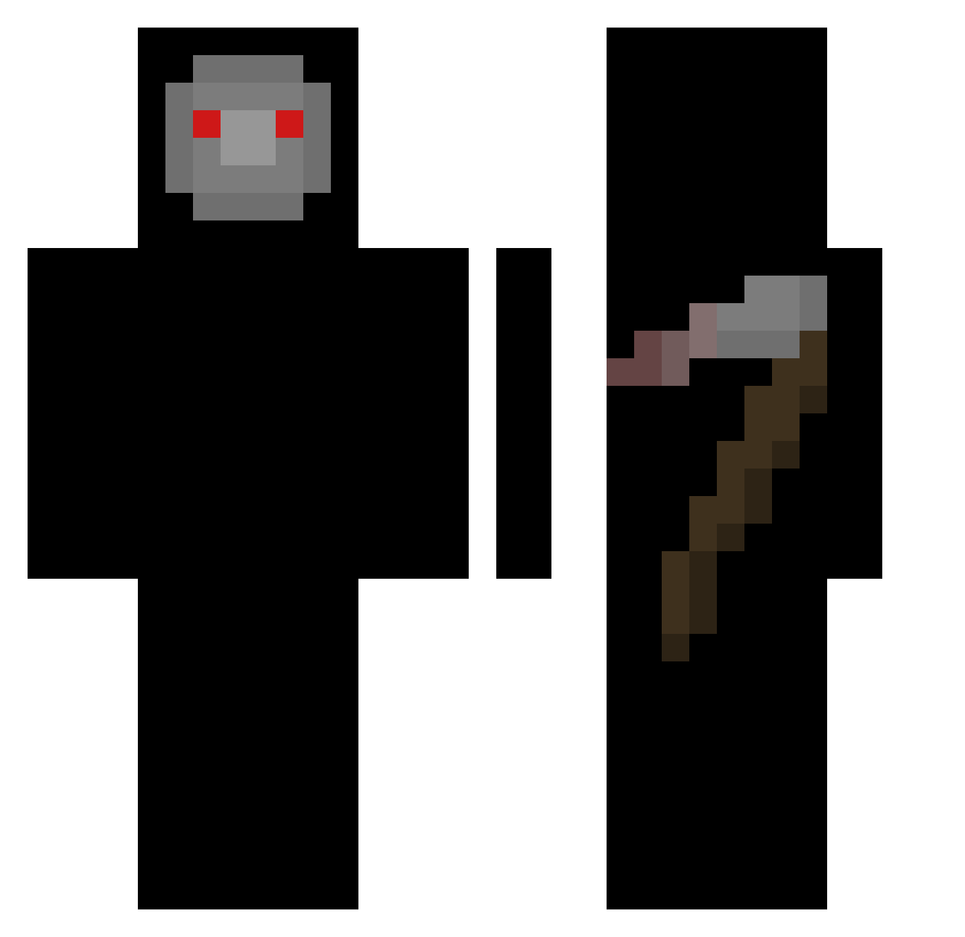 Taidjeu Minecraft skin, front and back view