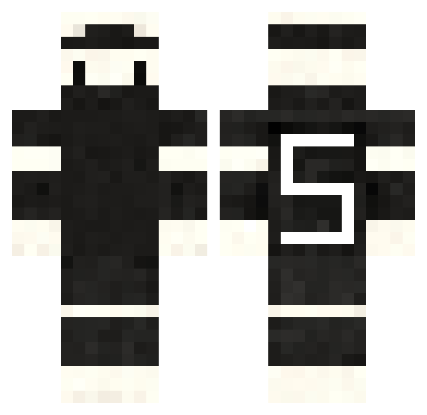 zZedxx Minecraft skin, front and back view