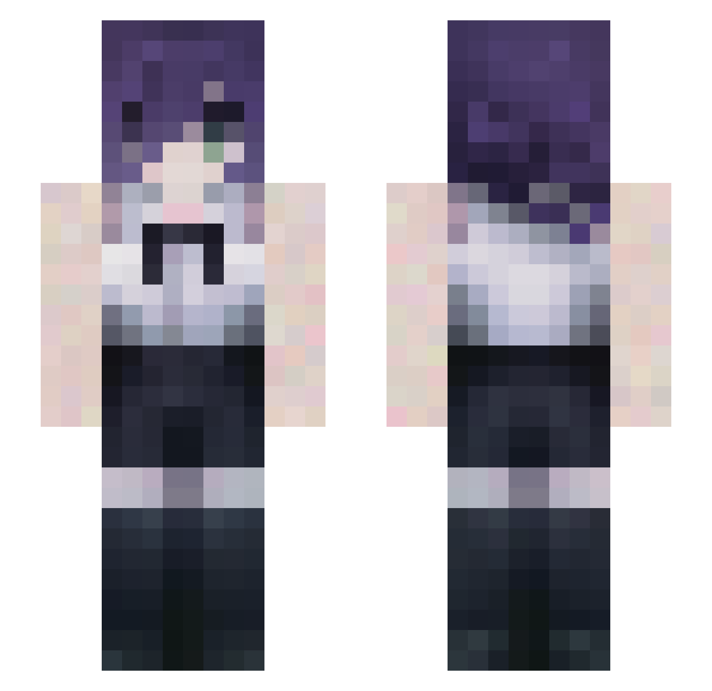 okayedkez Minecraft skin, front and back view