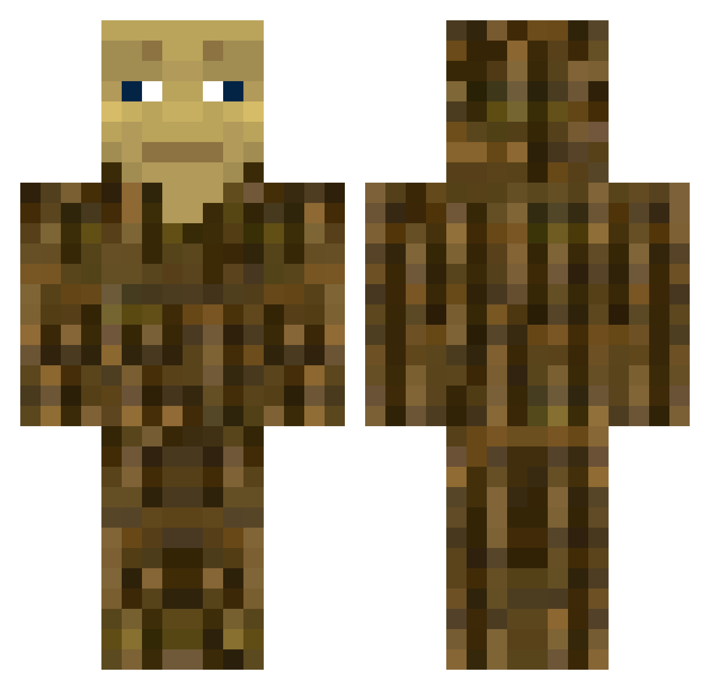 ObamaisaJojo Minecraft skin, front and back view
