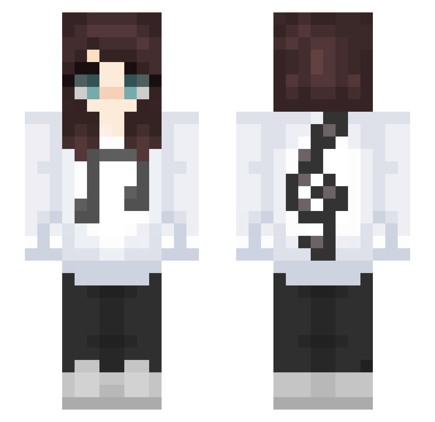 Eght Minecraft skin, front and back view