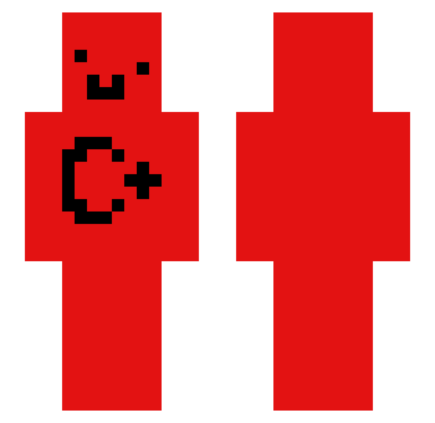Xegy Minecraft skin, front and back view