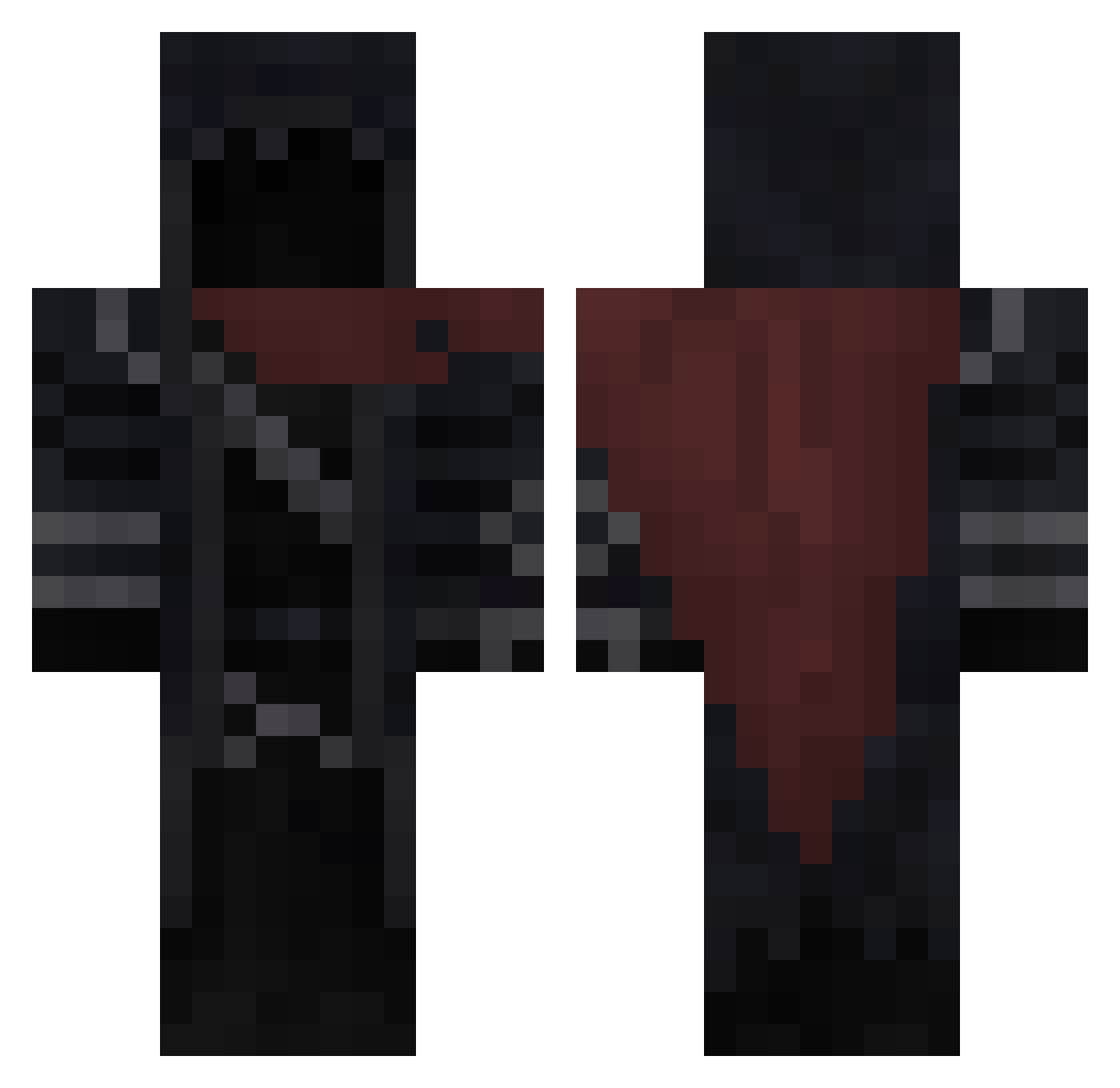 TR_Punisher Minecraft skin, front and back view