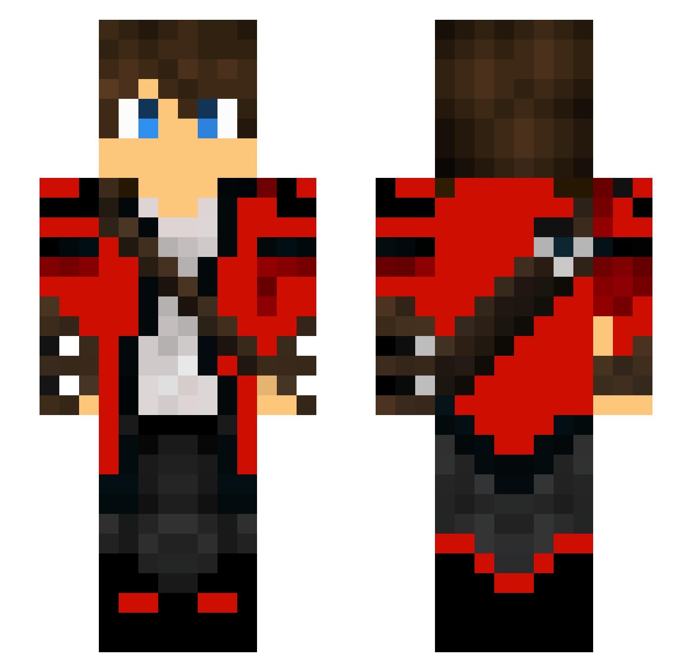 RuneHigh Minecraft skin, front and back view