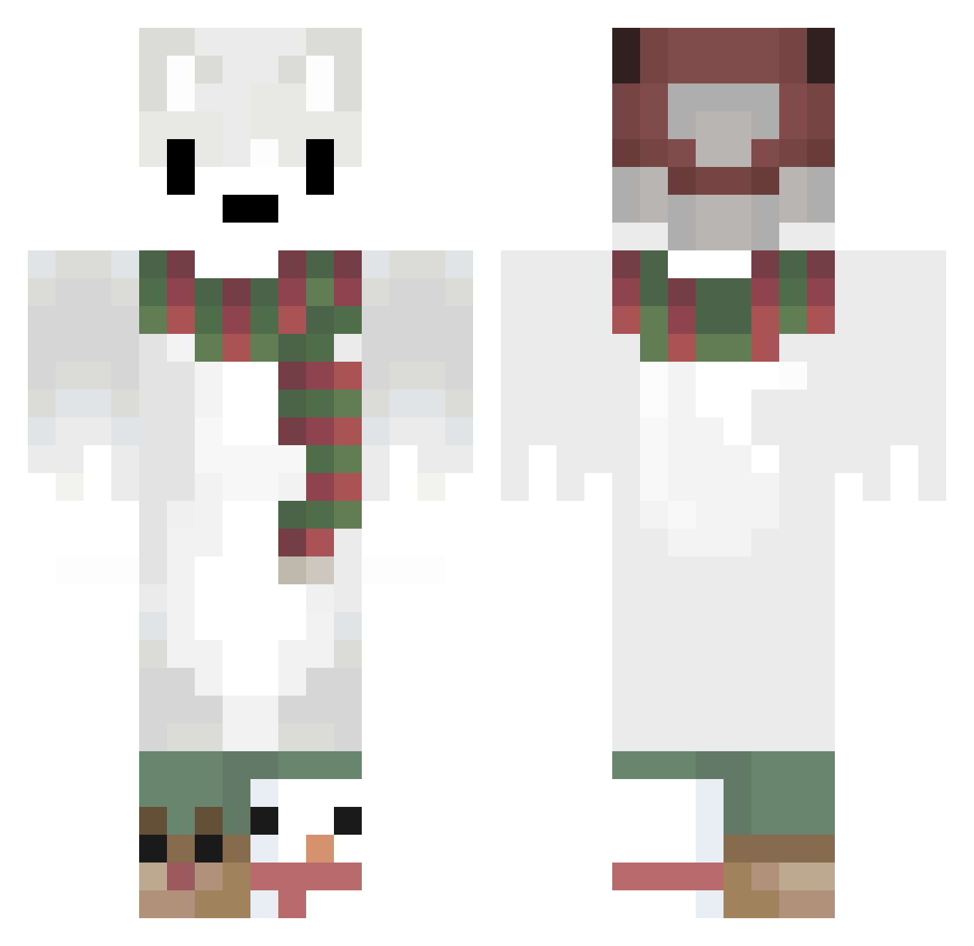 Piffel_ Minecraft skin, front and back view