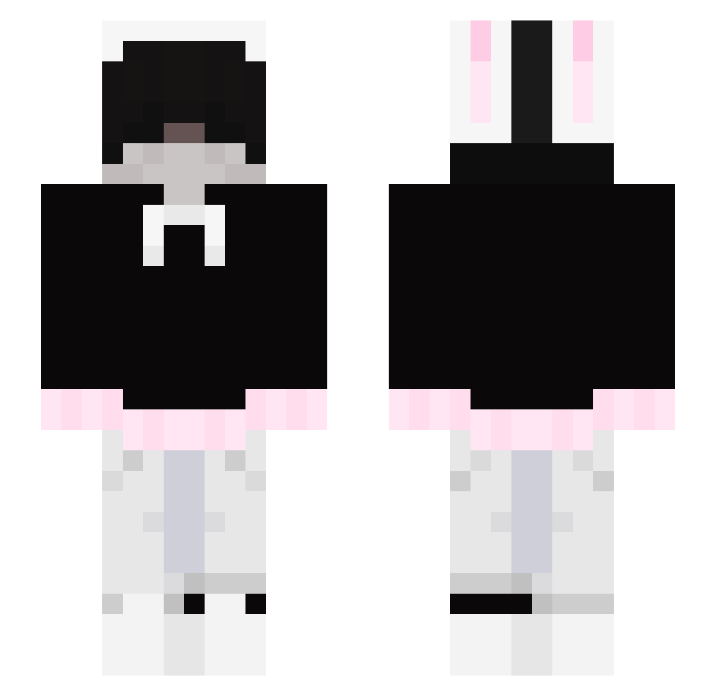 bvbykam Minecraft skin, front and back view