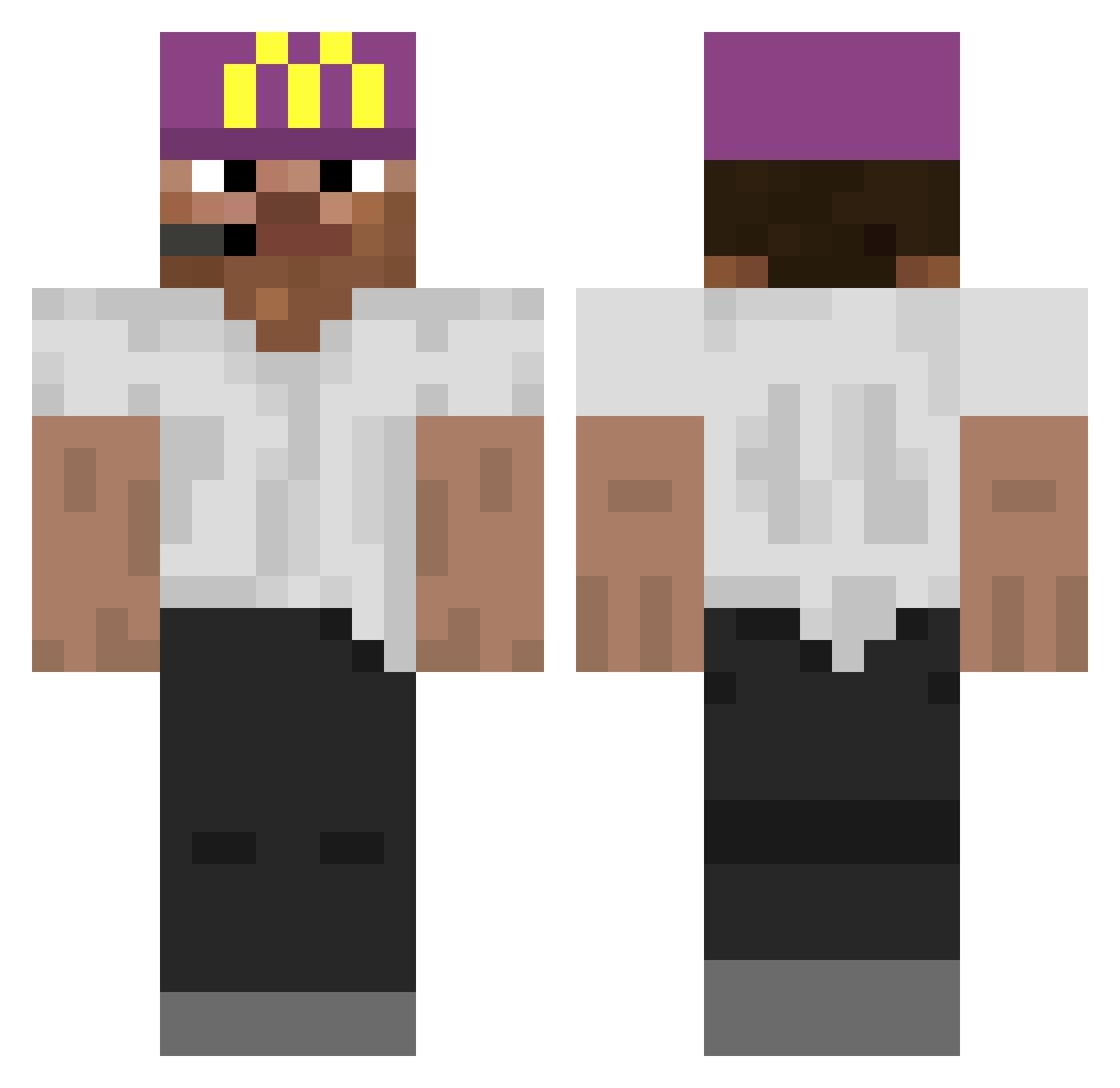 BaguettMr Minecraft skin, front and back view