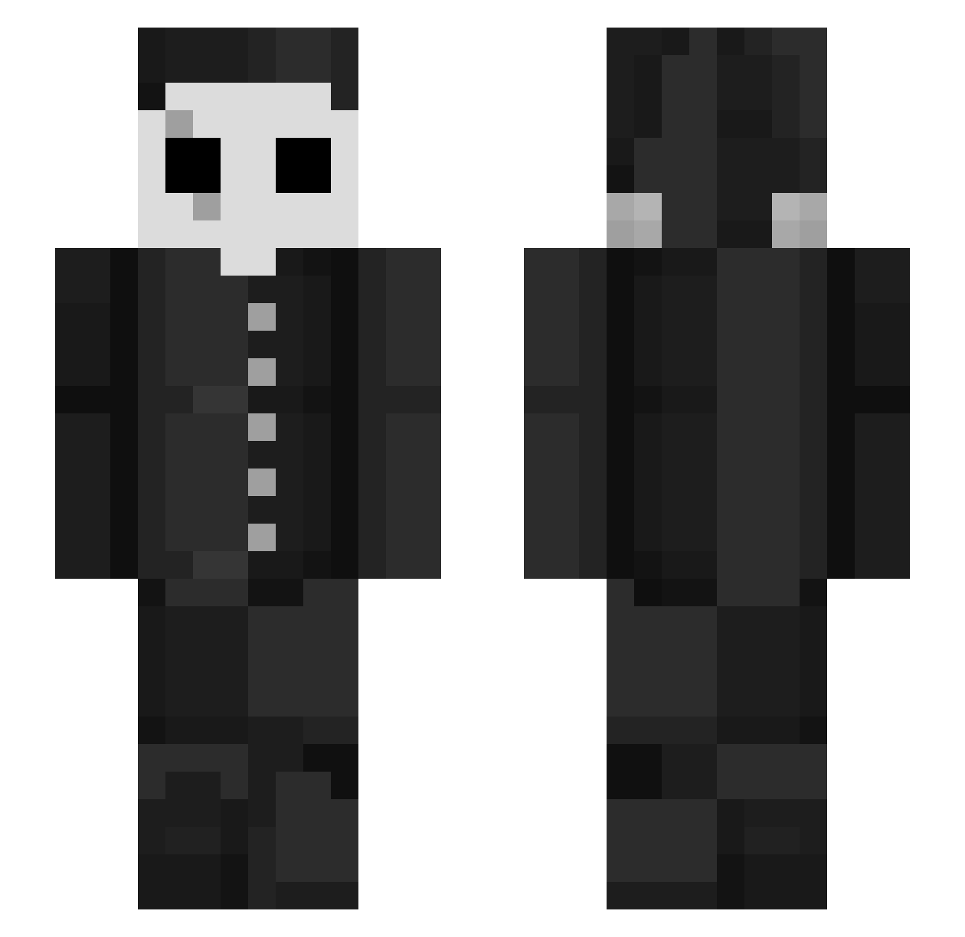 J3ST3RRSC00L Minecraft skin, front and back view