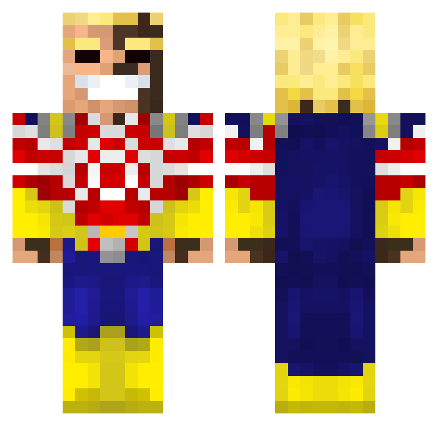 Navi_XD Minecraft skin, front and back view
