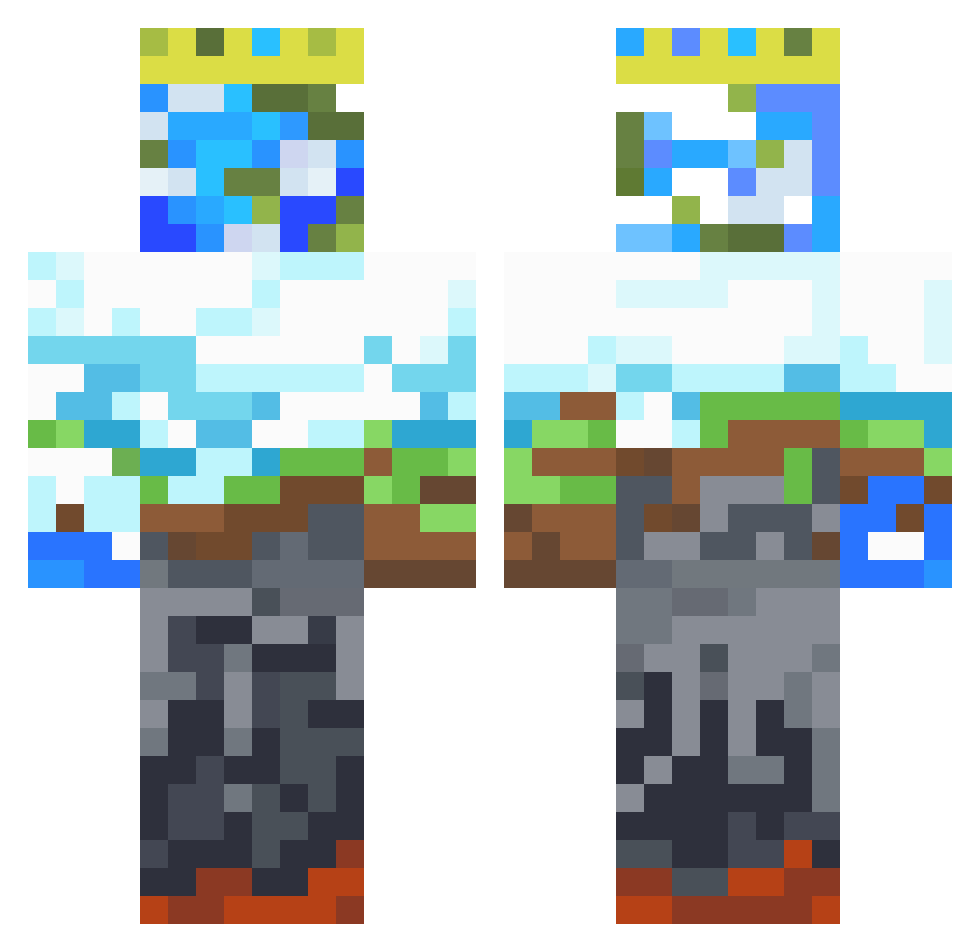 Y03p_ Minecraft skin, front and back view