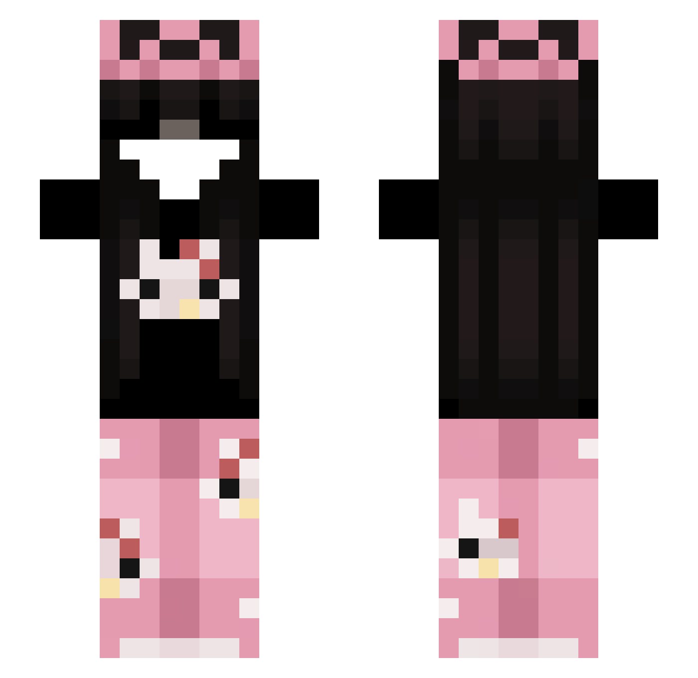 _p4nther_ Minecraft skin, front and back view