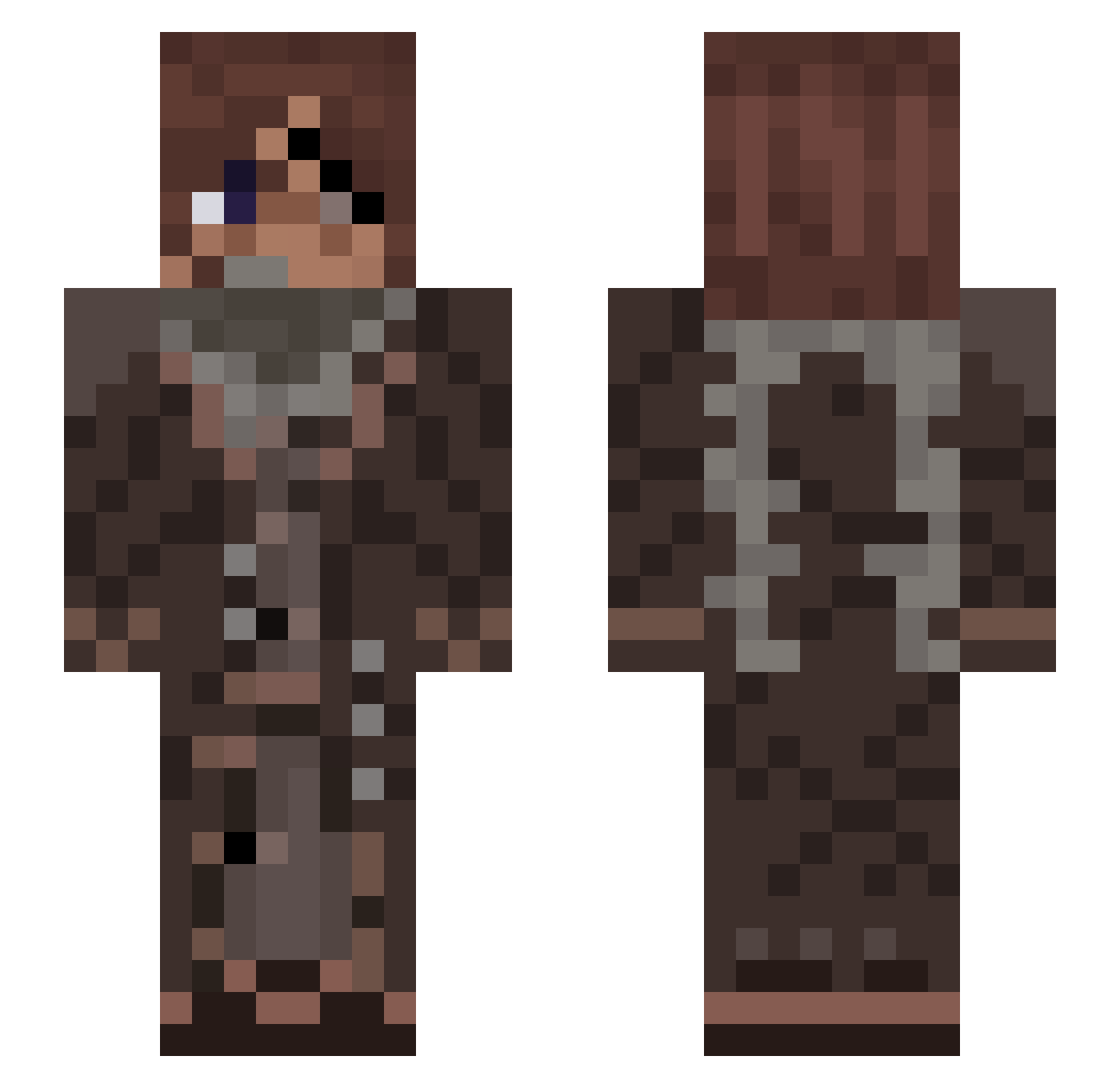 chitoninja Minecraft skin, front and back view