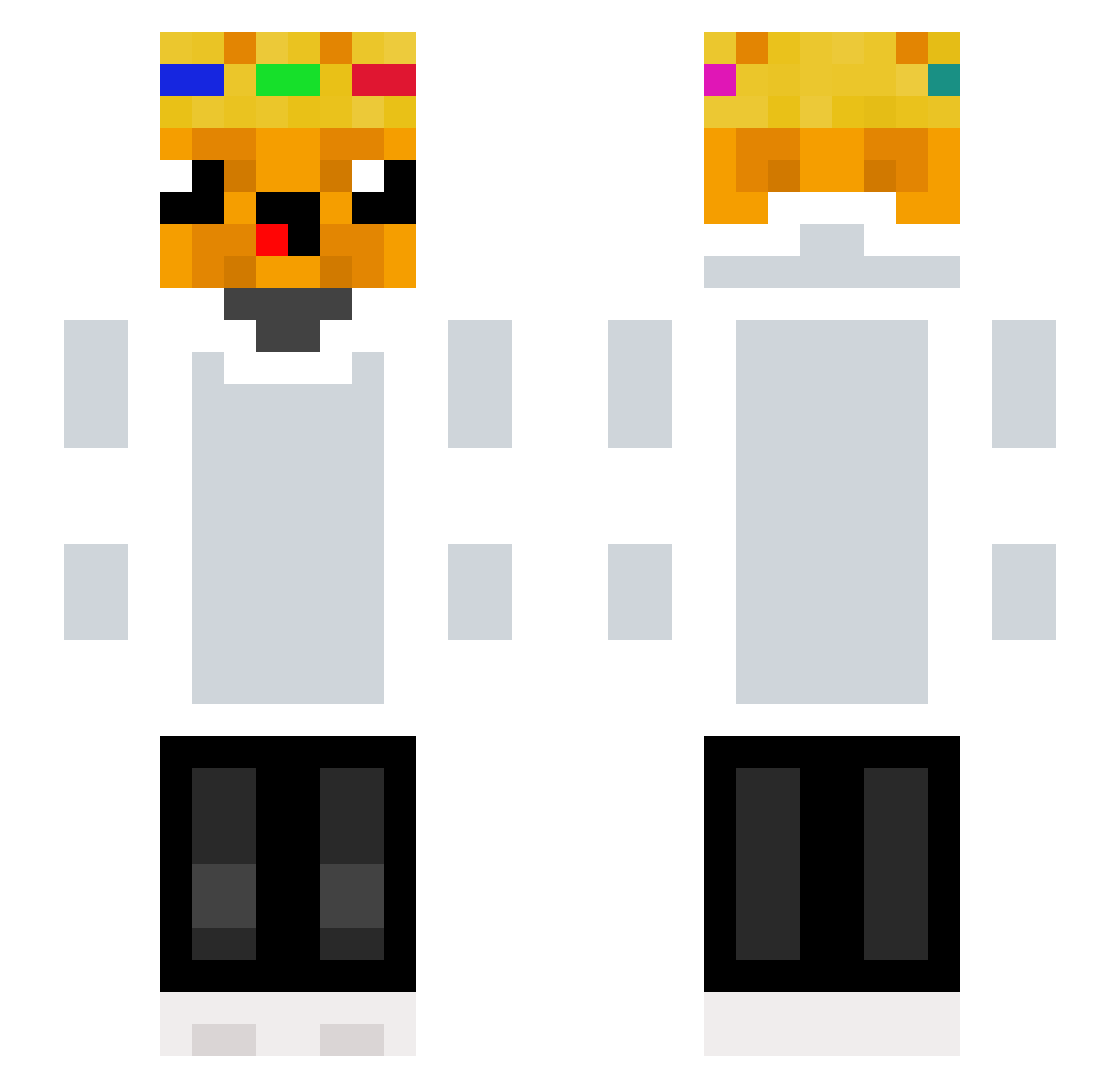 Shade_Justinlp Minecraft skin, front and back view