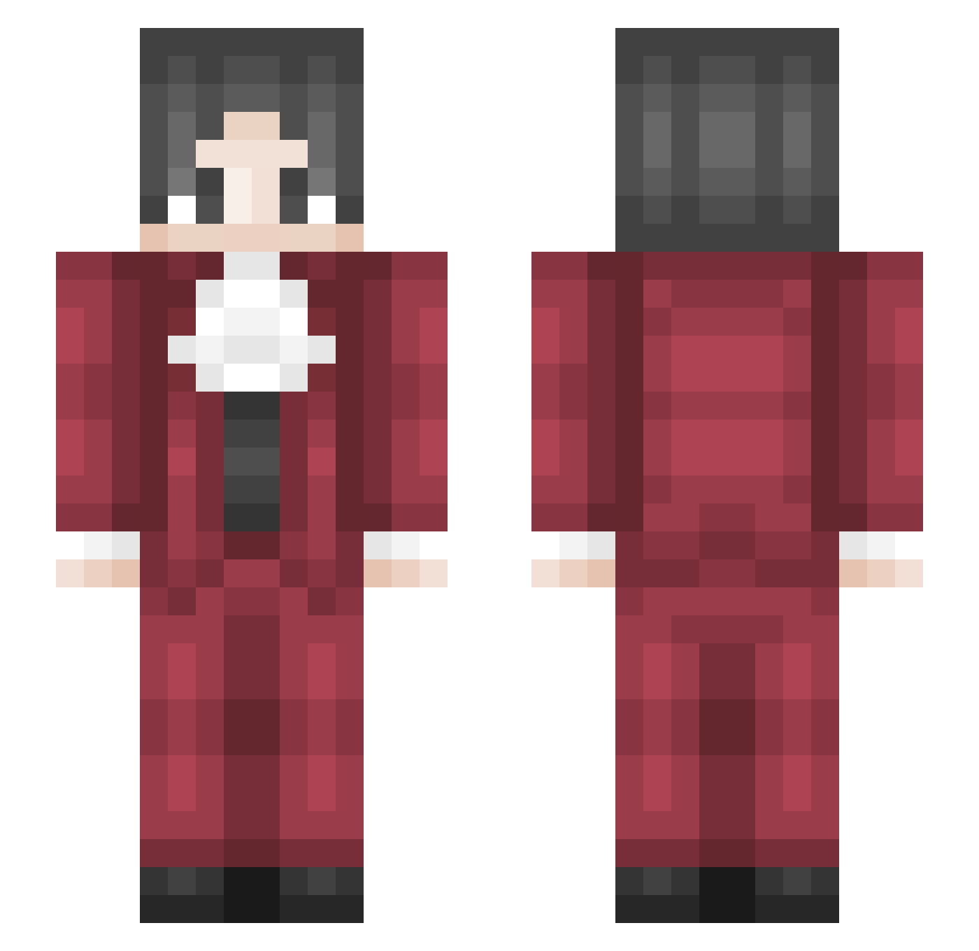 humilau Minecraft skin, front and back view