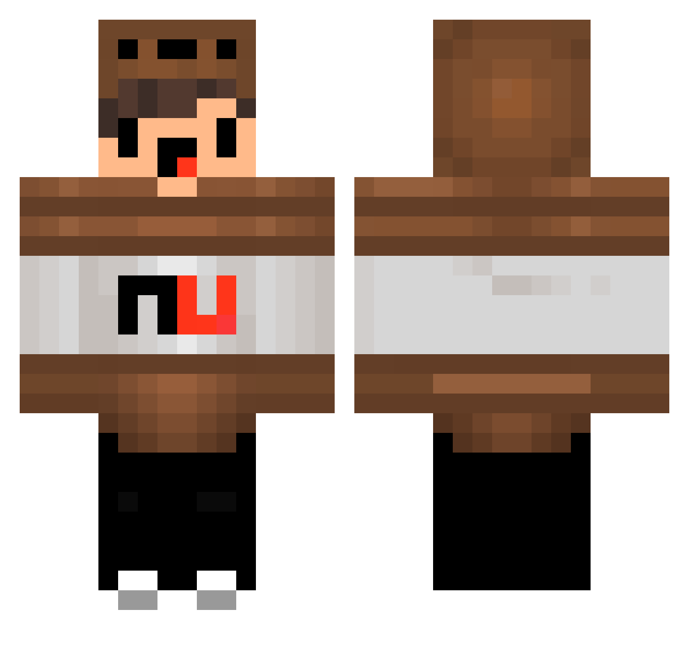 Beloni Minecraft skin, front and back view