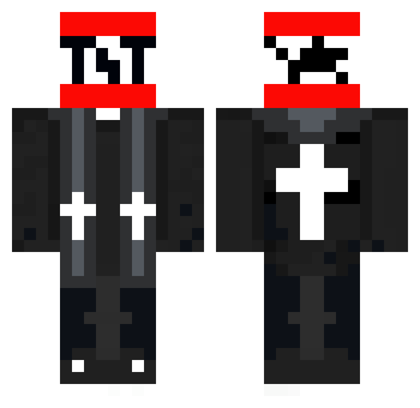 DaggeTnT Minecraft skin, front and back view