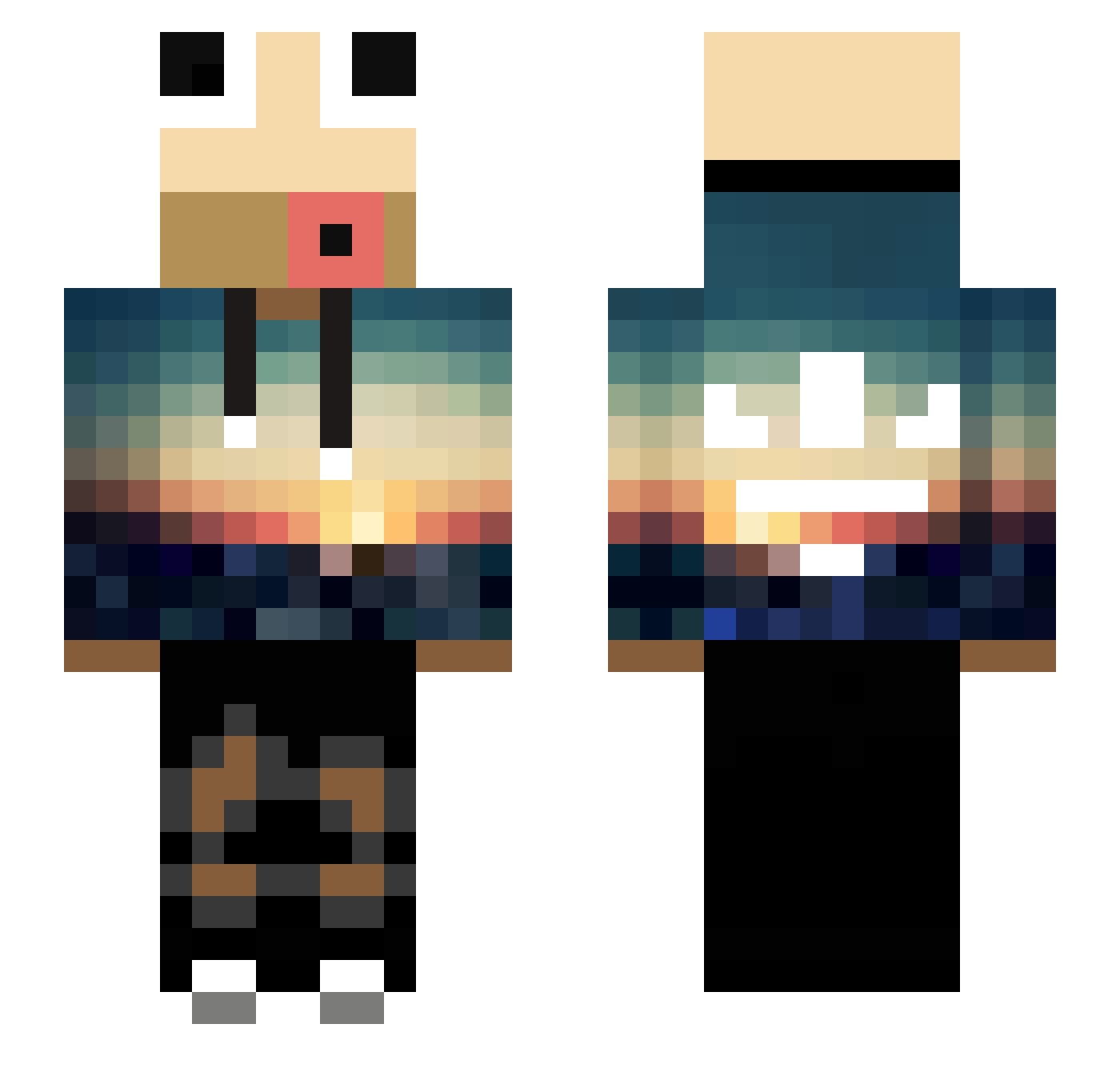 Seje_MadsS Minecraft skin, front and back view